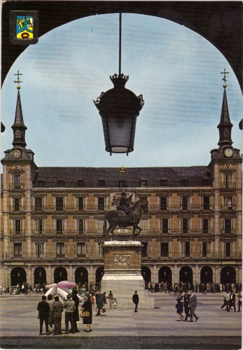 Madrid Plaza Postcard