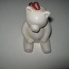 3" White Glazed Bear  Ornament