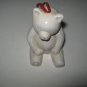 3" White Glazed Bear  Ornament