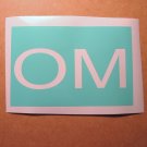 $1.99 OM vinyl die cut sticker decal colors laptop car window wall decor