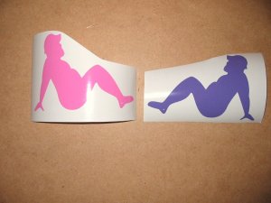 $1.99 sexy MIRROR MUDFLAP MAN vinyl die cut sticker decal colors laptop car window  truck wall decor