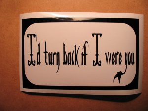 $1.99 I'D TURN BACK vinyl die cut decal bumper sticker colors laptop car window wall decor