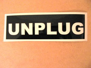 $1.99 UNPLUG vinyl die cut sticker decal colors laptop car window wall decor