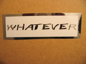$1.99 WHATEVER vinyl die cut sticker decal colors laptop car window wall decor