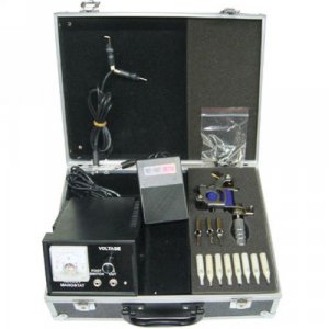 TATTOO KIT 1 GUN MACHINE 1TUBES WITH 1 GRIP/ 7 INK WS-K055