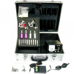 TATTOO KIT 2 GUNS 4 TUBES WITH GRIPS 100 NEEDLE 7INK WS-K057