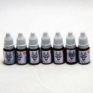 7 bottles high quality tattoo ink(10ml)--WHOLE BLACKISH