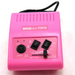 Pink 278 Electric Nail Manicure Pedicure Drill File Tool Kit 18V