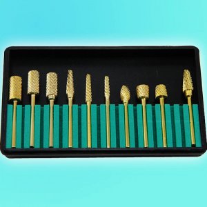 12 pcs Golden Electric Nail File Drill bits