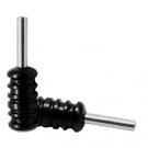 5 Black Aluminum Alloy tattoo grip with back stem size 25x50mm