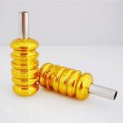 5 Yellow Aluminum Alloy tattoo grip with back stem WS-S010