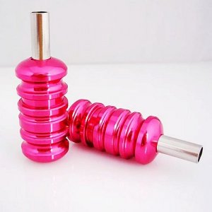 5 Red Aluminum Alloy tattoo grip with back stem WS-S014