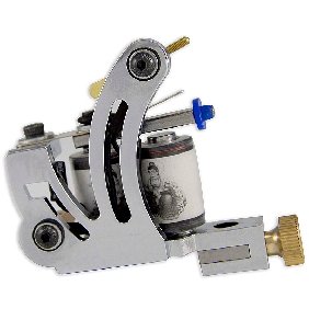 Silver Tattoo Machine Gun for Shader and Liner 10 Wrap Coil WS-M011