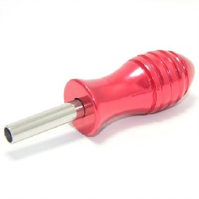 5 New Red Aluminum Alloy Tattoo Grip with Back Stem