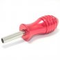 5 New Red Aluminum Alloy Tattoo Grip with Back Stem