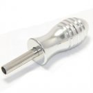 5 New Silver Aluminum Alloy Tattoo Grip with Back Stem