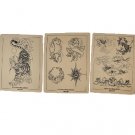 15 pcs of 15X20cm Tattoo Practice Skin for Needles with black picture