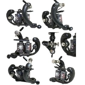 2 pcs  New Black Tattoo Machine Gun 10 Wraps Coil Liner