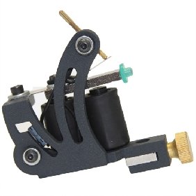 2 pcs  Black Tattoo Machine for Shader and Liner 10 Wrap Ciols