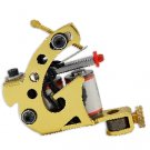 2 pcs  Golden Tattoo Machine Gun for Shader and Liner 10 Wrap Coil WS-M013