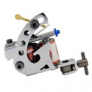 2 pcs  Silver Tattoo Machine Gun for Shader and Liner 10 Wrap Coil WS-M012
