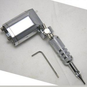 2 pcs Silver Rotary Tattoo Machine Gun-Three function in One:Body/Eyebrown/Lip
