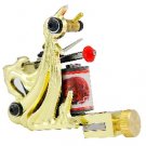 2 pcs  Golden Tattoo Machine Gun For Shader and Liner 10 Wrap Coil WS-M008