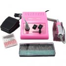 3 pcs Pink 278 Electric Nail Manicure Pedicure Drill File Tool Kit 12V