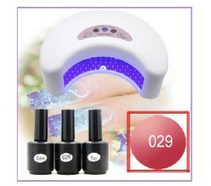 12W White LED NAIL UV LAMP With 3 Bottles of 15 Ml UV TOPCOAT Nail Polish Free Shipping