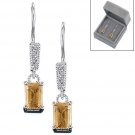 Sterling Silver Genuine Citrine Earrings