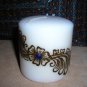 Pillar Candle with Unique Henna Design
