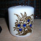 Pillar Candle with Unique Henna Design