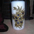 Pillar Candle with Unique Henna Design