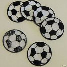 12 Embroidered Soccer Ball Patches