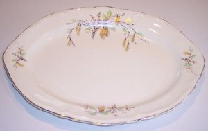 Vintage Edwin M. Knowles SYLVIA Large Oval Platter 15"