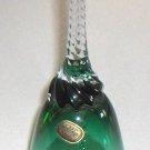 Bohemia Glass -  Green with Swirl Handle Glass Bell
