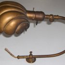 Antique Extension Portable Brass Lamp with Shell Shade circa 1890s