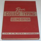 Rowe College Typing, 2nd Edition by Reigner, Charles 1959