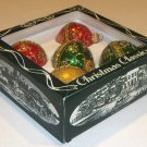 Vintage Krebs Christmas Classics - 5 Hand Decorated Glass Ornaments