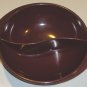 Vintage Melmac Boonton Divided Serving Bowl - Maroon Reddish Brown