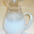 Vintage Mid-Century West Virginia FROSTED White Pitcher - Blendo