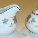 White Mist Ridgway Vinewood Sugar Bowl with Lid and Creamer - England