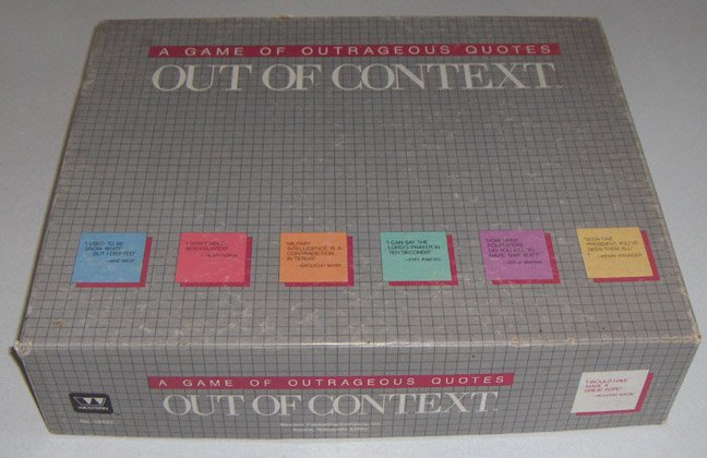 Vintage 1985 Western Publishing Out of Context Board Game