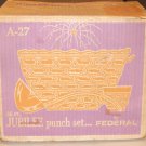 Vintage EAPG Federal Glass Jubilee Punch Set - 26 Piece in Original Box