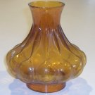 Vintage Seeded Amber Decorative Chimney Lampshade - 3" Straight Fitter