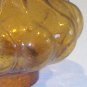 Vintage Seeded Amber Decorative Chimney Lampshade - 3" Straight Fitter
