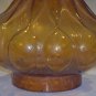Vintage Seeded Amber Decorative Chimney Lampshade - 3" Straight Fitter