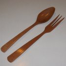 Vintage Ucagco Wood Salad Set - Fork & Spoon