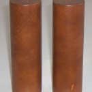 Vintage Cylindrical Wood Salt and Pepper Shakers