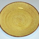 Vintage Blue Ridge Southern Potteries Brown Swirl on Yellow Bread Plates - Set of 4